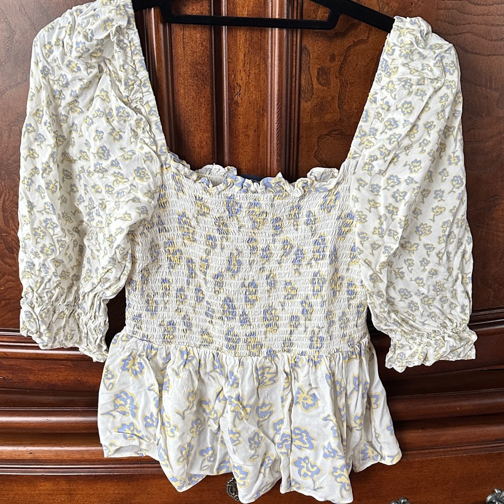 Floral Smocked Women's Top